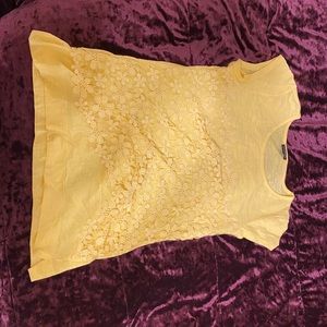 Yellow floral blouse